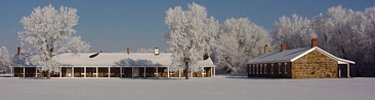 Winter scene at Fort Larned National Historic Site.